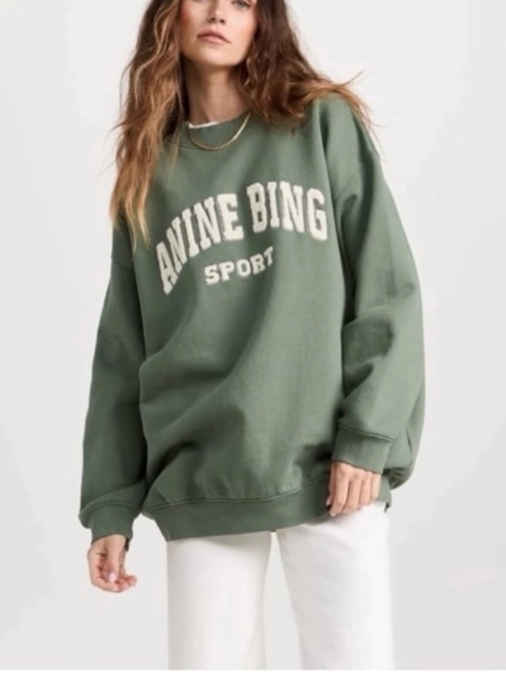 Anine Bing Tyler Sweatshirt Artickoke Sz XS